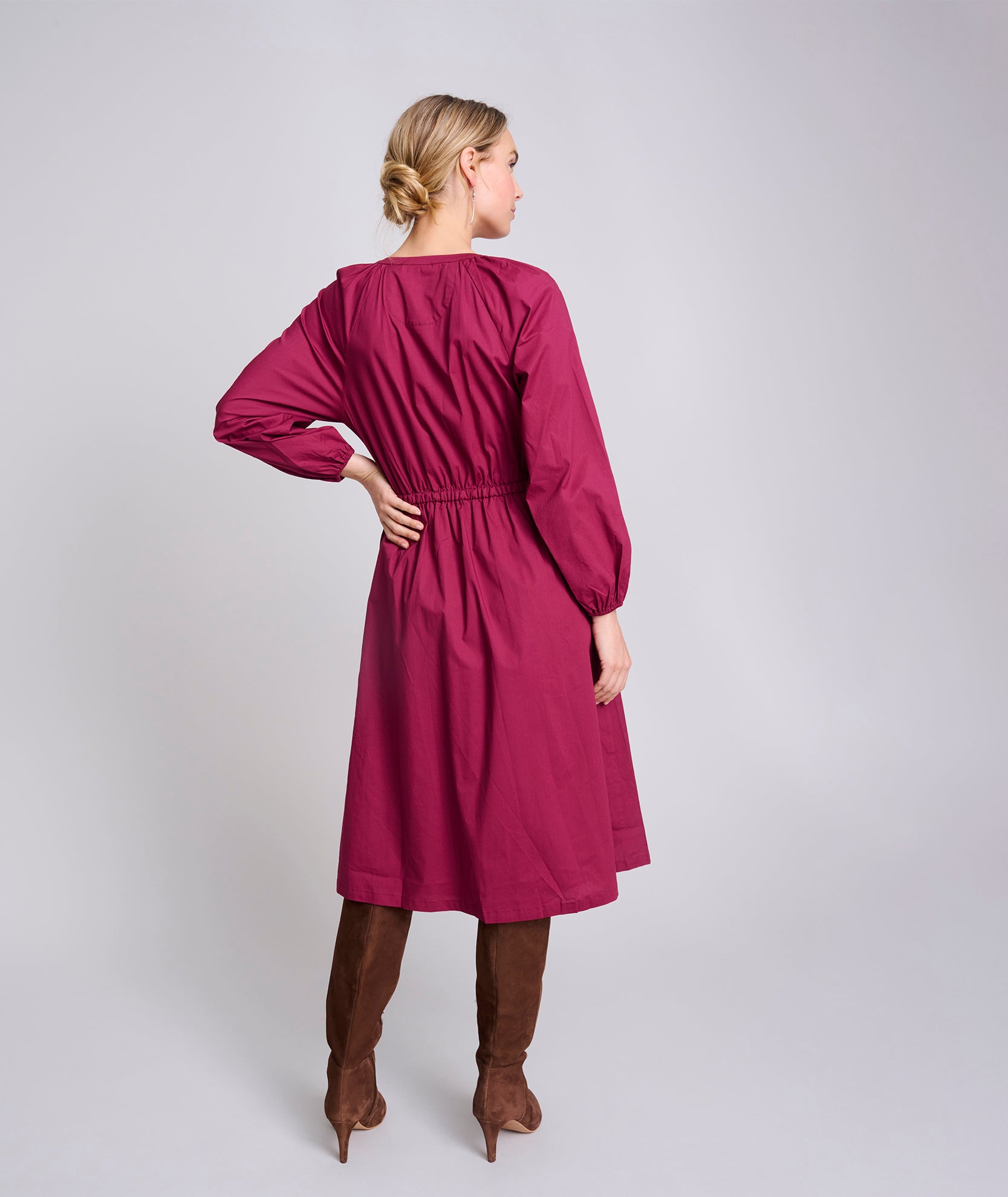 Stretch Cotton Midi Farrah Dress - FINAL SALE
