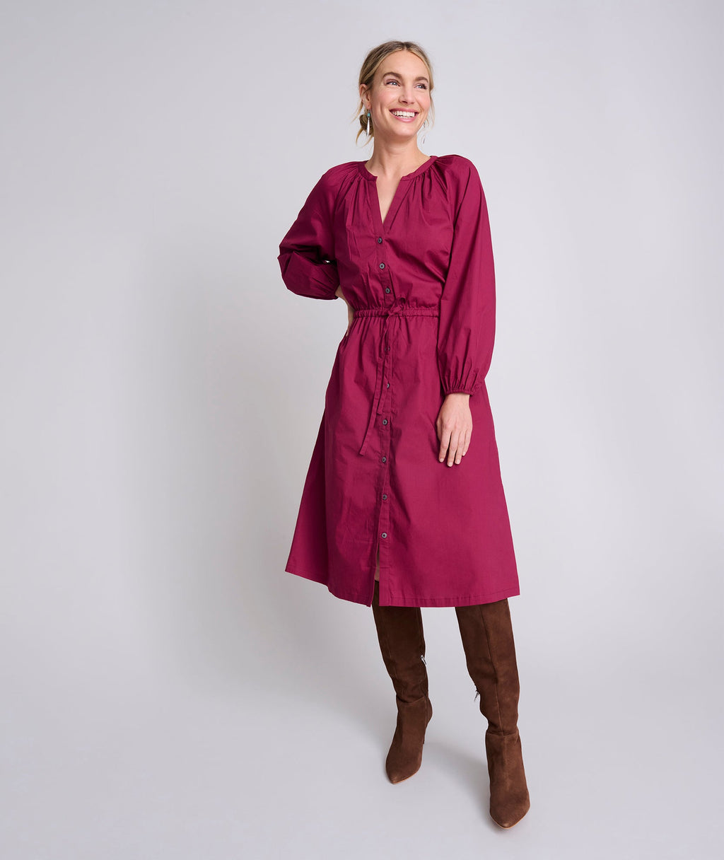 Stretch Cotton Midi Farrah Dress - FINAL SALE