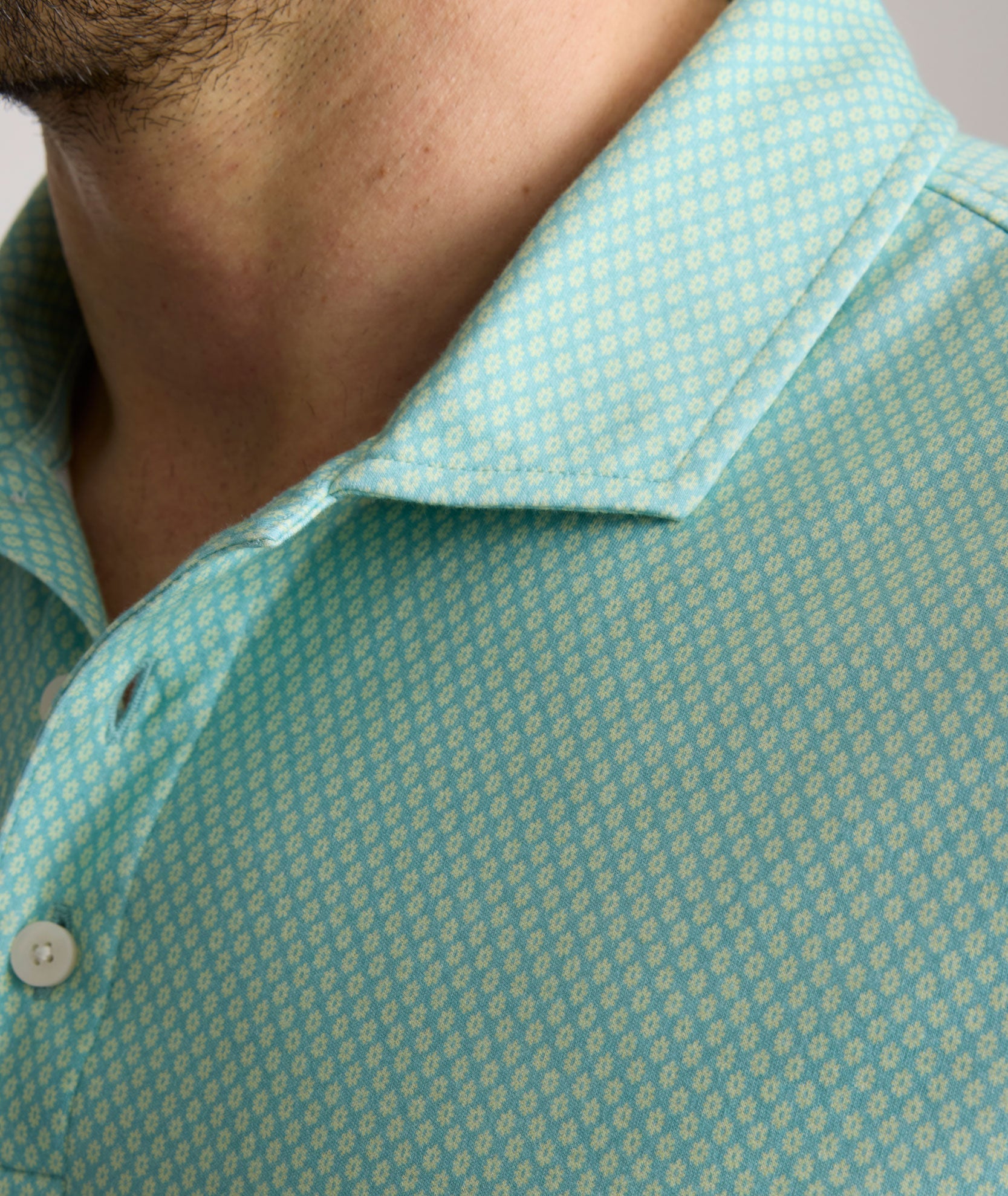 Wrinkle-Free Printed Damaschino Polo - FINAL SALE
